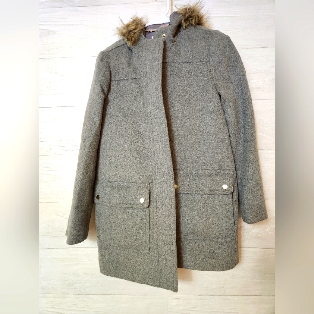 J. Crew Chateau Parka Winter Wool Coat
